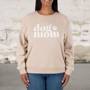 State of Mine NWT Medium Dog Mom Beige Sweatshirt Size Medium